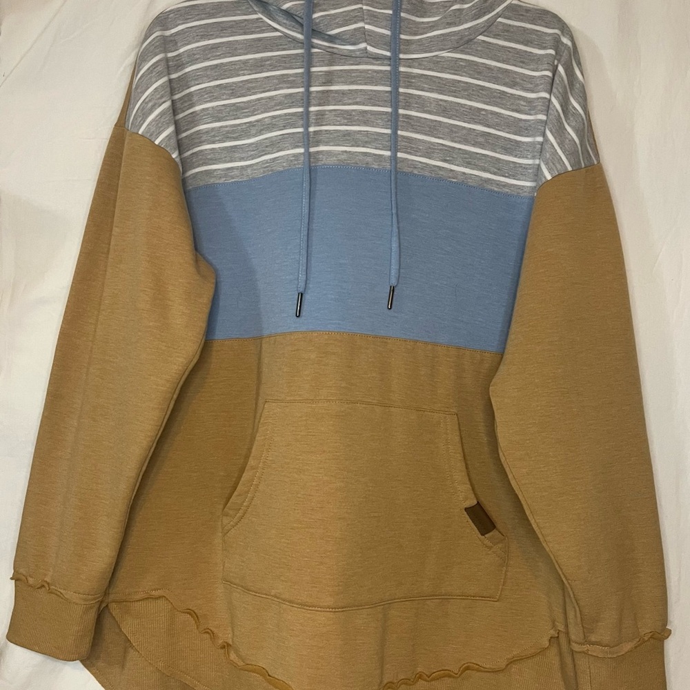 Striped Colorblock Hoodie